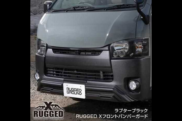 BUAN JAPAN フロントバンパーガード RUGGED X ラギッドエックス for ハイエース 200系 4〜6型 4型〜8型、9型