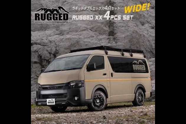 BUAN JAPAN RUGGED XX ラギッド４点セット ワイド用 for ハイエース 200系ワイド 4〜6型 4型〜8型、9型